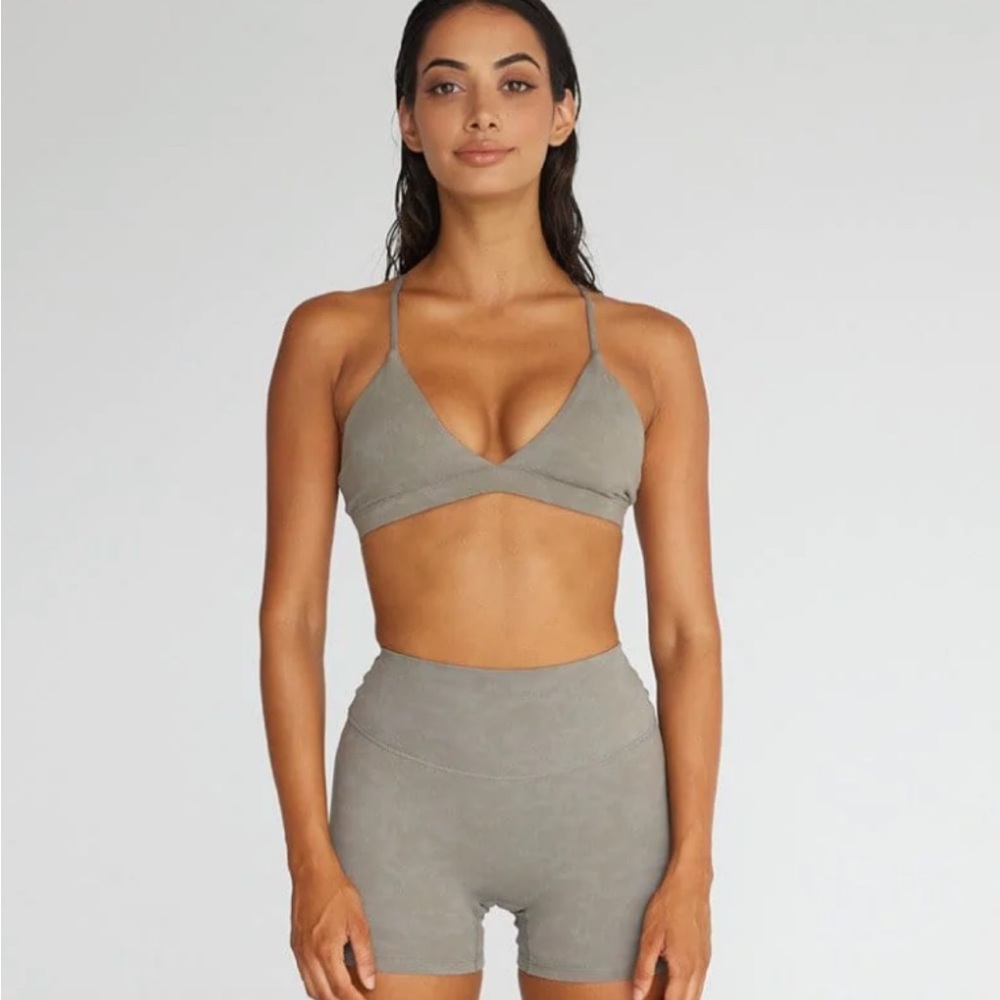 Crop Shop Boutique Noa Sports Bra- Fade Khaki